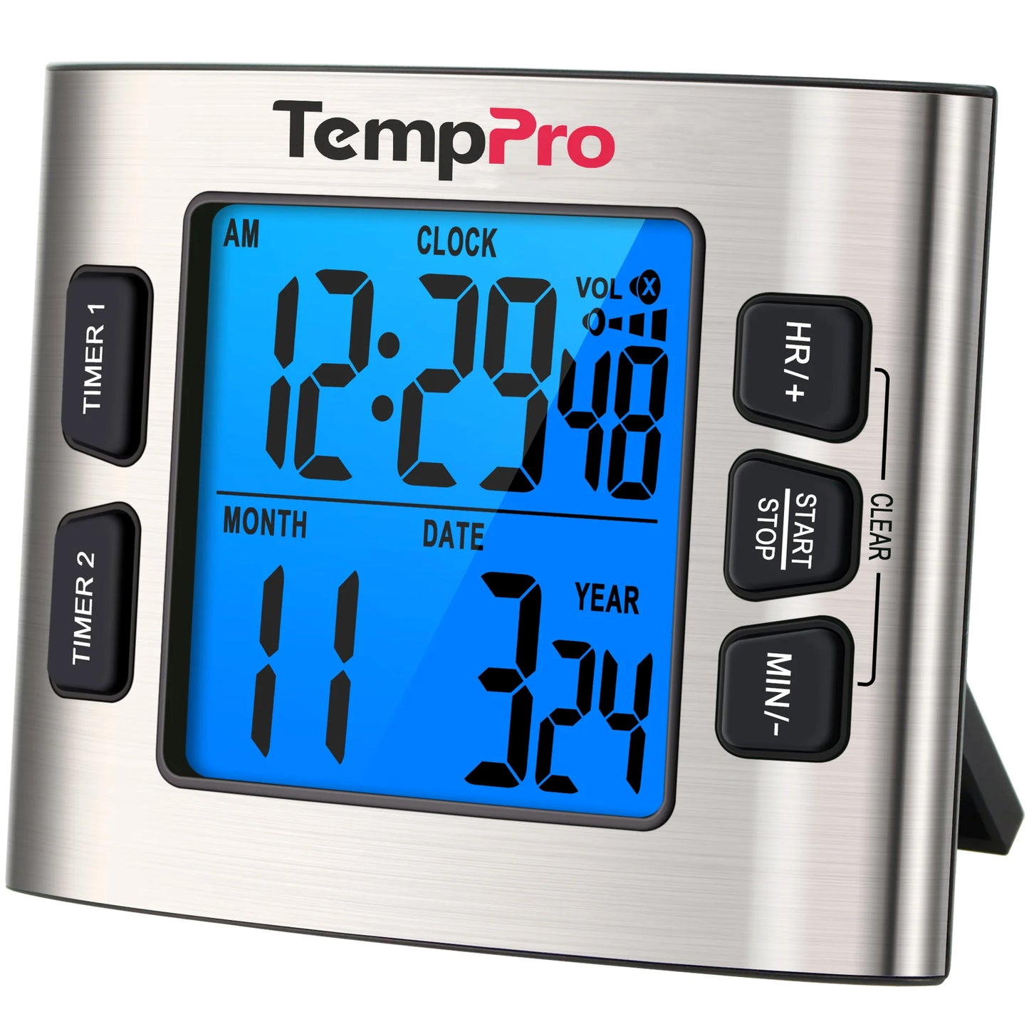 Temporizador Digital Dual Temporizador digital dual de doble cuenta regresiva con pantalla LCD azul