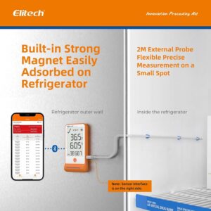 Datalogger Registrador de Temperatura y Humedad Elitech GSP-6 con Doble Sonda Externa y Exportación PDF/CSV