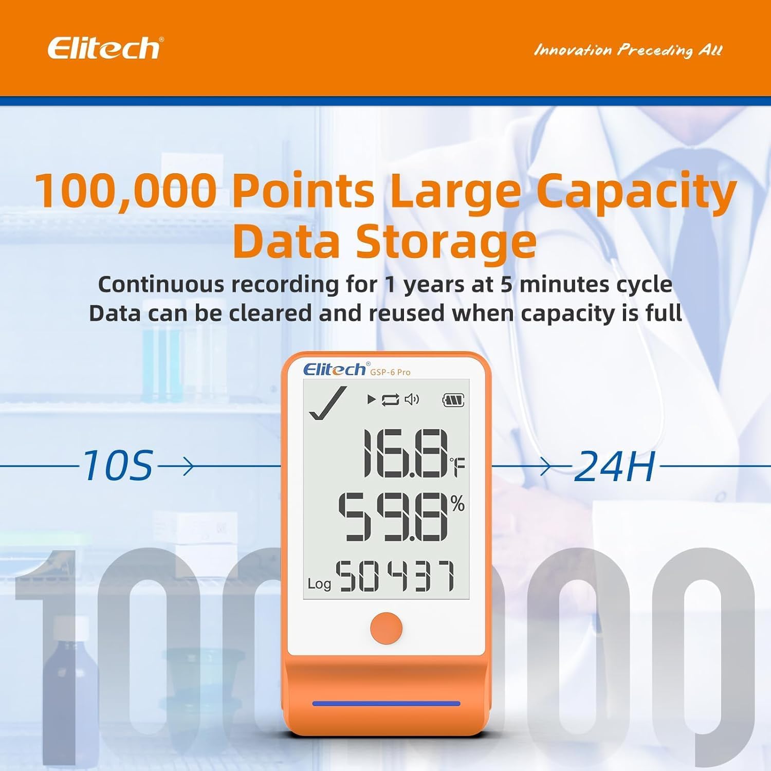 datalogger registrador de temperatura y humedad elitech gsp 6 con doble sonda externa y exportación pdf/csv Datalogger Registrador de Temperatura y Humedad Elitech GSP-6 con Doble Sonda Externa y Exportación PDF/CSV