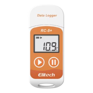 Datalogger Registrador de Temperatura USB Elitech RC-5+ Reutilizable para Cadena de Frío y con Reporte PDF Automático