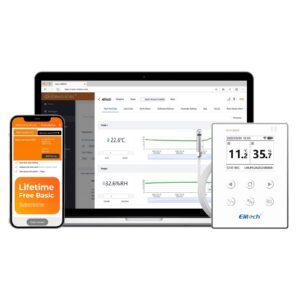 Data Logger WiFi de Temperatura y Humedad Elitech RCW-800W-THE con Monitoreo en la Nube y Alarmas Remotas