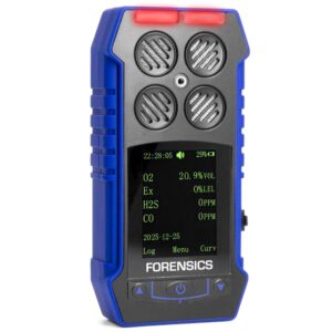 Detector de gases portátil profesional 4 en 1 (O2, CO, H2S y LEL)